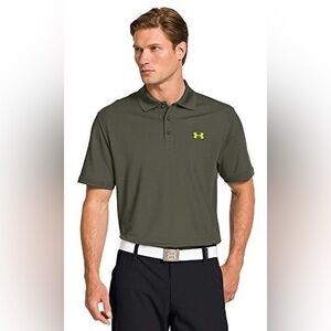 Under Armour Men’s Green Polo Performance Golf Shirt Short Sleeve Loose Large